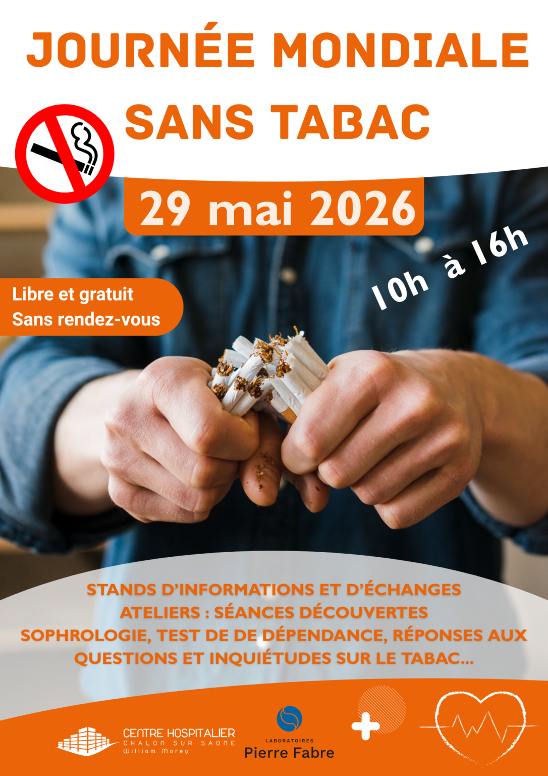 Journée mondiale sans tabac 2026 : le CH William Morey se mobilise pour ...
